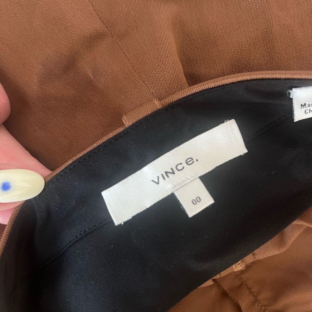 Vince Wide Leg Pants Gold / Brown
